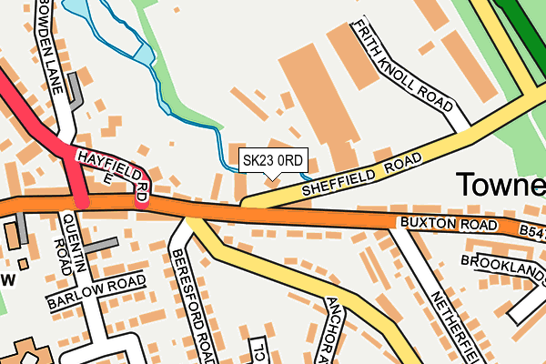 SK23 0RD map - OS OpenMap – Local (Ordnance Survey)