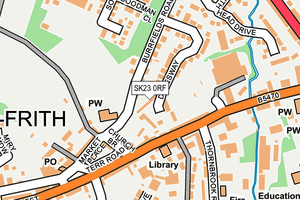 SK23 0RF map - OS OpenMap – Local (Ordnance Survey)