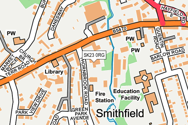 SK23 0RG map - OS OpenMap – Local (Ordnance Survey)