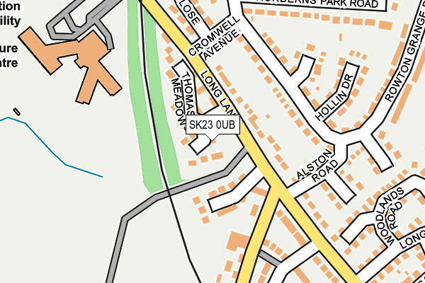 SK23 0UB map - OS OpenMap – Local (Ordnance Survey)