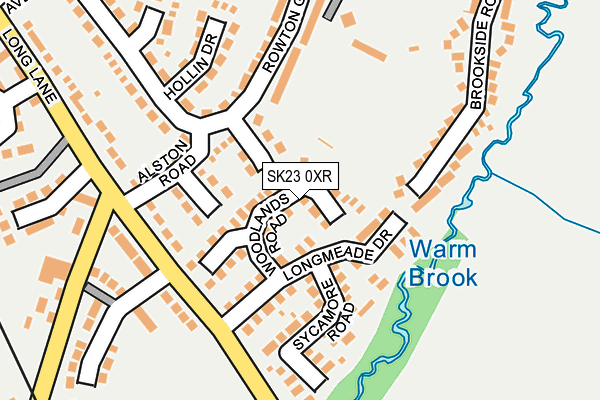 SK23 0XR map - OS OpenMap – Local (Ordnance Survey)