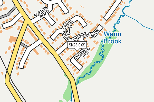 SK23 0XS map - OS OpenMap – Local (Ordnance Survey)