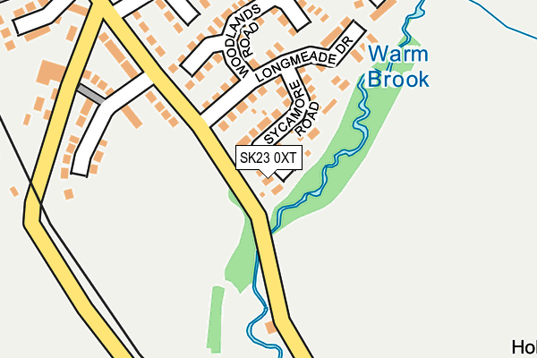 SK23 0XT map - OS OpenMap – Local (Ordnance Survey)