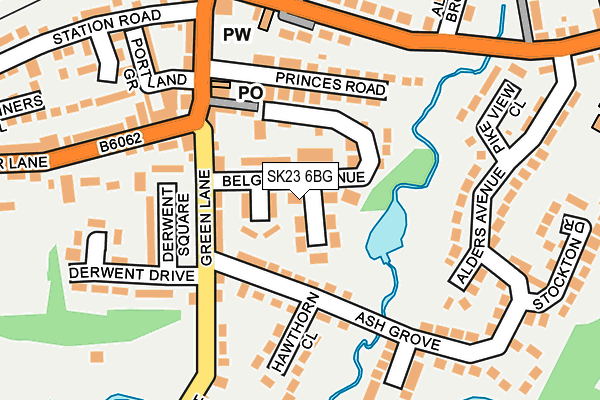 SK23 6BG map - OS OpenMap – Local (Ordnance Survey)