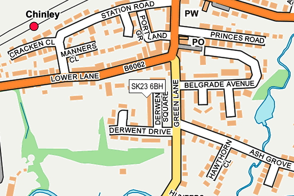 SK23 6BH map - OS OpenMap – Local (Ordnance Survey)
