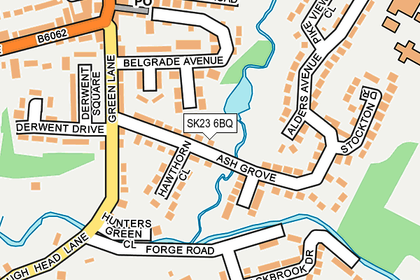 SK23 6BQ map - OS OpenMap – Local (Ordnance Survey)