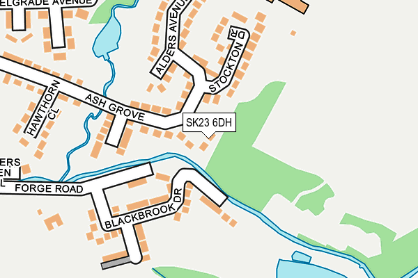 SK23 6DH map - OS OpenMap – Local (Ordnance Survey)