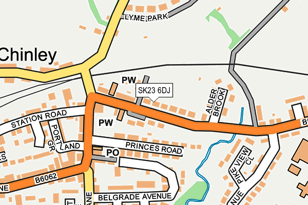 SK23 6DJ map - OS OpenMap – Local (Ordnance Survey)