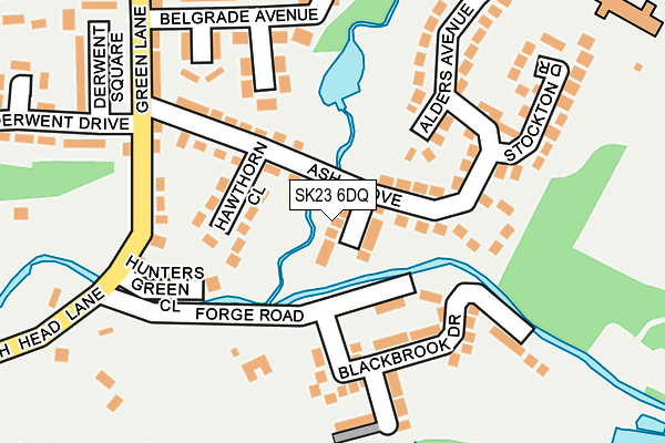 SK23 6DQ map - OS OpenMap – Local (Ordnance Survey)