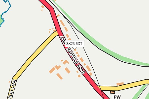 SK23 6DT map - OS OpenMap – Local (Ordnance Survey)