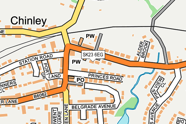 SK23 6EG map - OS OpenMap – Local (Ordnance Survey)