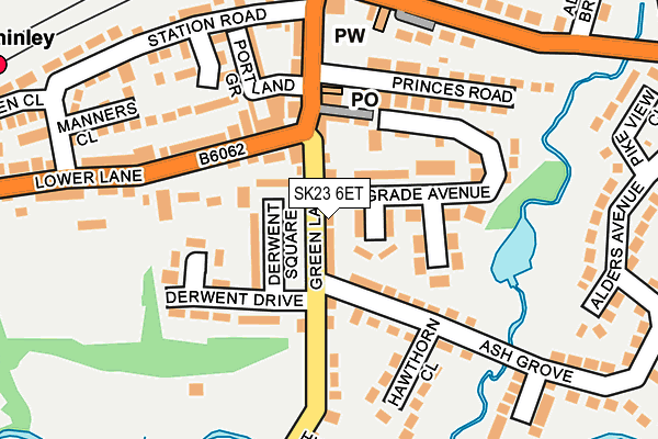 SK23 6ET map - OS OpenMap – Local (Ordnance Survey)
