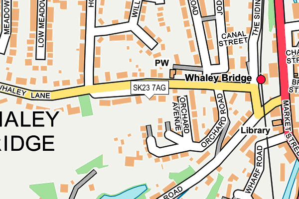 SK23 7AG map - OS OpenMap – Local (Ordnance Survey)
