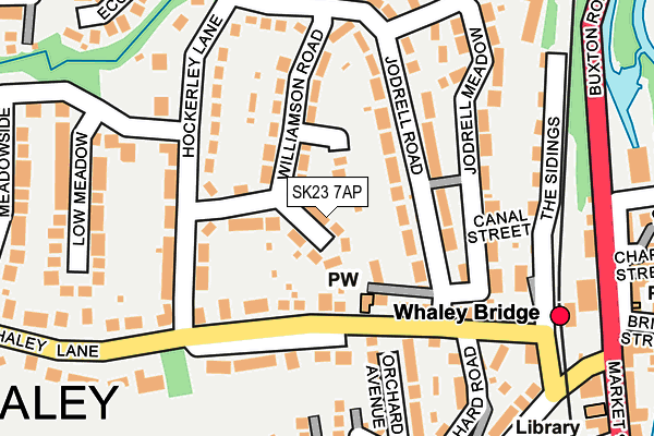 SK23 7AP map - OS OpenMap – Local (Ordnance Survey)