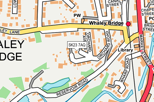 SK23 7AQ map - OS OpenMap – Local (Ordnance Survey)