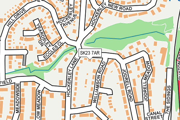 SK23 7AR map - OS OpenMap – Local (Ordnance Survey)