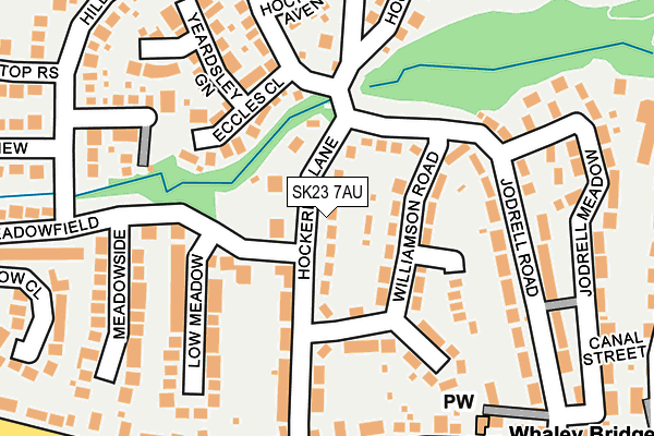 SK23 7AU map - OS OpenMap – Local (Ordnance Survey)