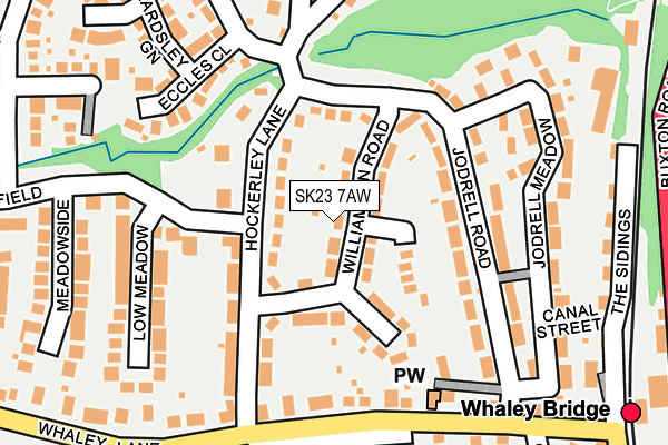 SK23 7AW map - OS OpenMap – Local (Ordnance Survey)