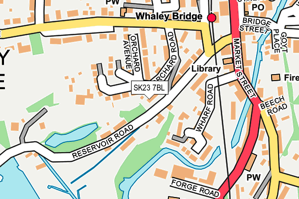 SK23 7BL map - OS OpenMap – Local (Ordnance Survey)