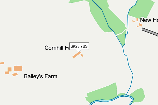 SK23 7BS map - OS OpenMap – Local (Ordnance Survey)
