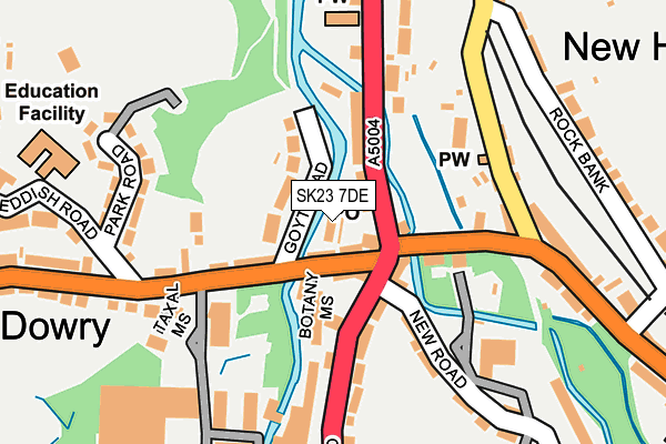 SK23 7DE map - OS OpenMap – Local (Ordnance Survey)