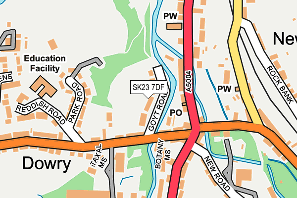 SK23 7DF map - OS OpenMap – Local (Ordnance Survey)
