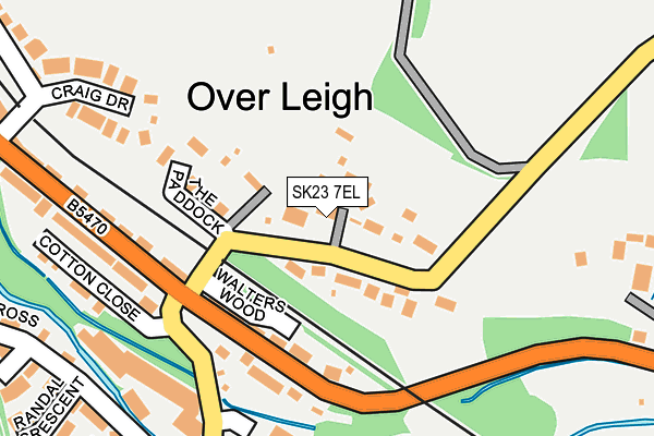 SK23 7EL map - OS OpenMap – Local (Ordnance Survey)