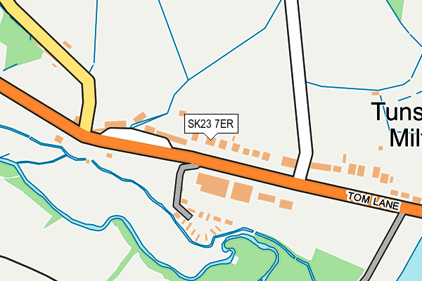 SK23 7ER map - OS OpenMap – Local (Ordnance Survey)