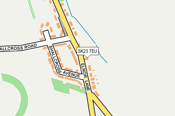 SK23 7EU map - OS OpenMap – Local (Ordnance Survey)