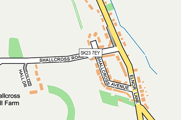 SK23 7EY map - OS OpenMap – Local (Ordnance Survey)