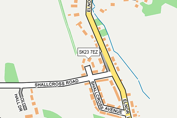 SK23 7EZ map - OS OpenMap – Local (Ordnance Survey)