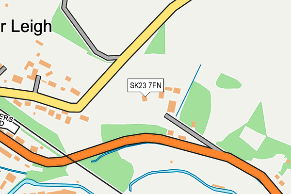 SK23 7FN map - OS OpenMap – Local (Ordnance Survey)