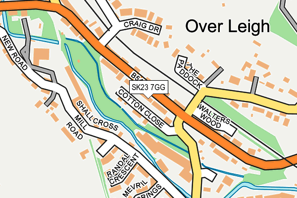 SK23 7GG map - OS OpenMap – Local (Ordnance Survey)