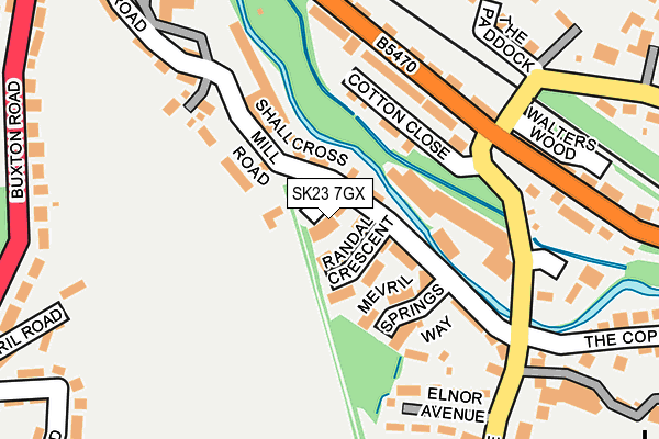 SK23 7GX map - OS OpenMap – Local (Ordnance Survey)