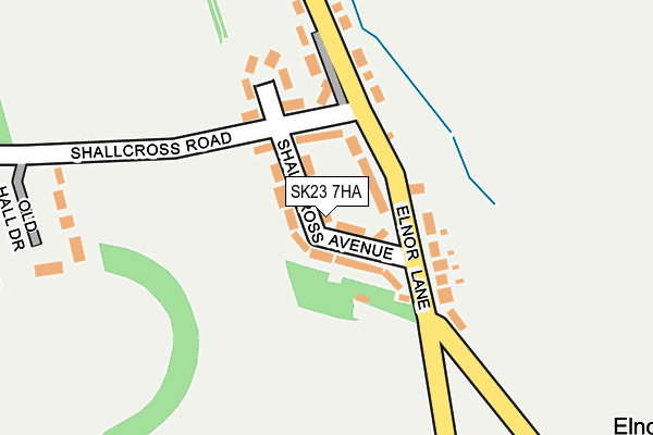 SK23 7HA map - OS OpenMap – Local (Ordnance Survey)