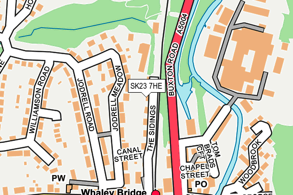 SK23 7HE map - OS OpenMap – Local (Ordnance Survey)