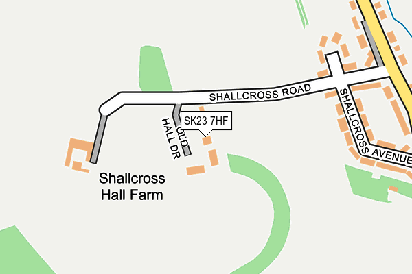 SK23 7HF map - OS OpenMap – Local (Ordnance Survey)