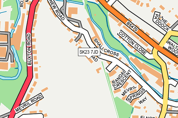 SK23 7JD map - OS OpenMap – Local (Ordnance Survey)