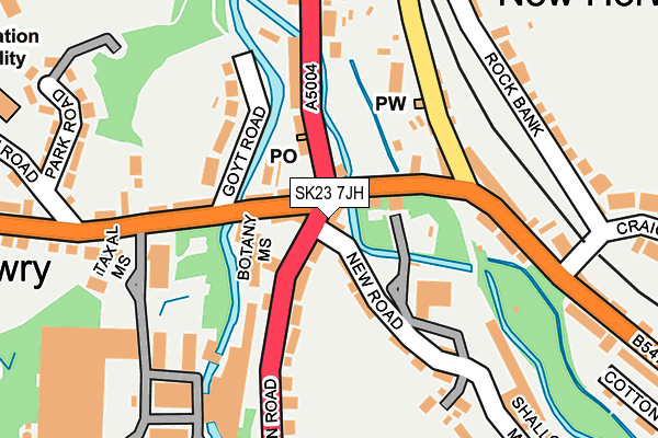 SK23 7JH map - OS OpenMap – Local (Ordnance Survey)