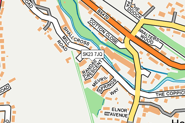 SK23 7JQ map - OS OpenMap – Local (Ordnance Survey)