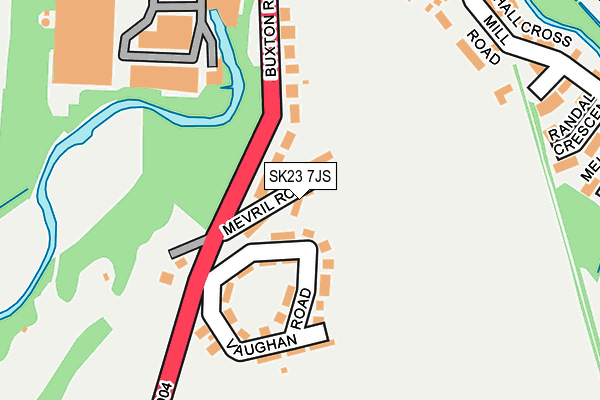 SK23 7JS map - OS OpenMap – Local (Ordnance Survey)