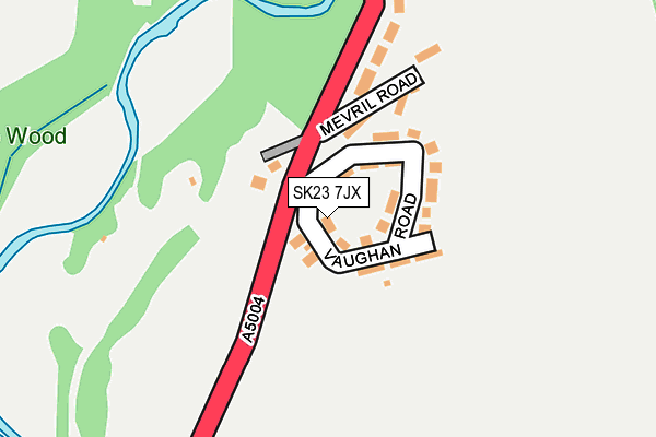 SK23 7JX map - OS OpenMap – Local (Ordnance Survey)