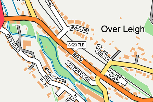 SK23 7LB map - OS OpenMap – Local (Ordnance Survey)