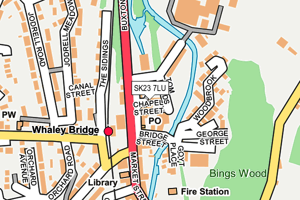 SK23 7LU map - OS OpenMap – Local (Ordnance Survey)