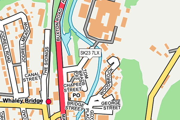 SK23 7LX map - OS OpenMap – Local (Ordnance Survey)