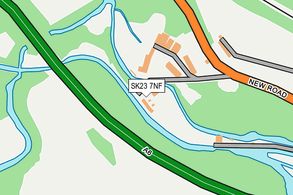 SK23 7NF map - OS OpenMap – Local (Ordnance Survey)