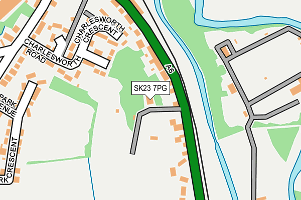 SK23 7PG map - OS OpenMap – Local (Ordnance Survey)