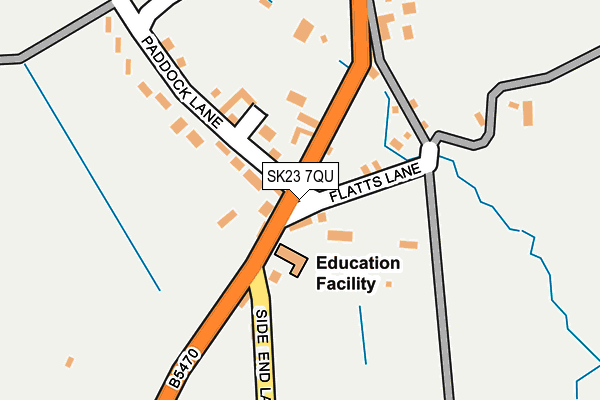 SK23 7QU map - OS OpenMap – Local (Ordnance Survey)