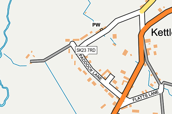 SK23 7RD map - OS OpenMap – Local (Ordnance Survey)