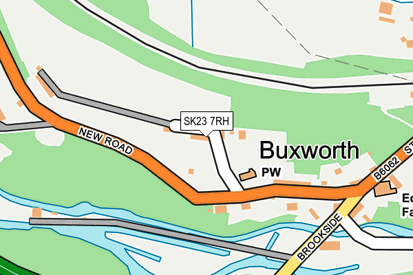 SK23 7RH map - OS OpenMap – Local (Ordnance Survey)